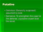 Does the Word Putative Mean?