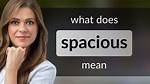 Does the Word Spacious Mean?