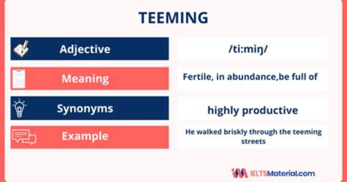 Does the Word Teeming Mean?