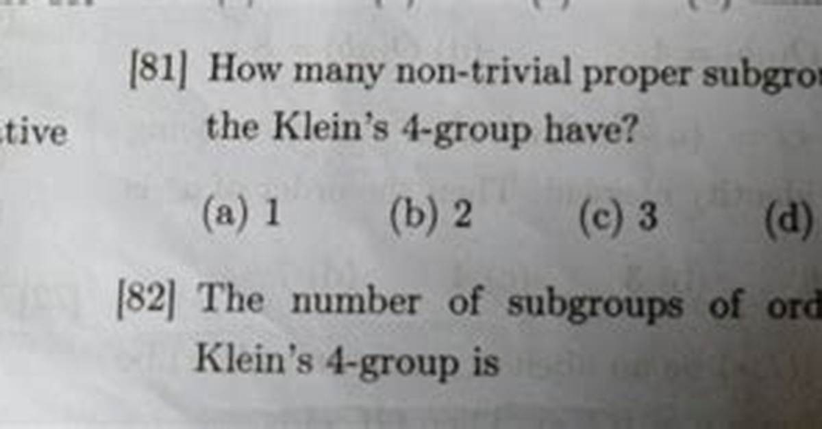 Does There Exist Two Trivial Subgroups?