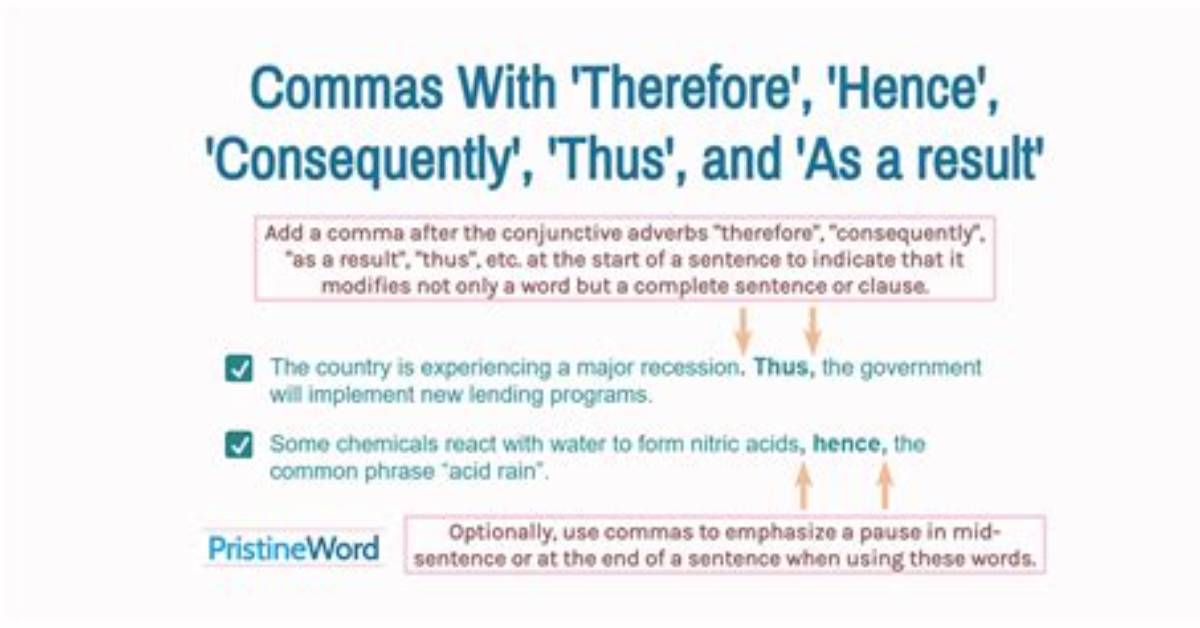 Does Therefore Need Two Commas?