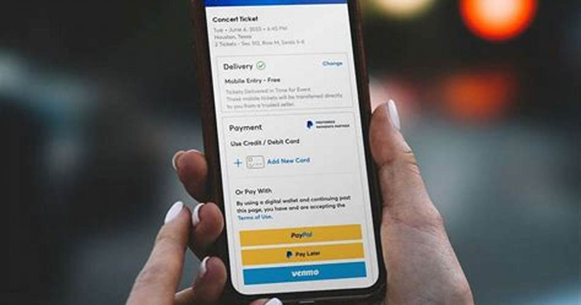 Does Ticketmaster Take Paypal?