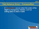 Does Transposition Error Affect Trial Balance?