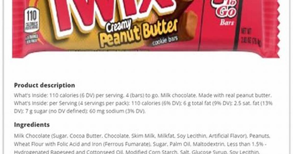 Does Twix Have Peanuts