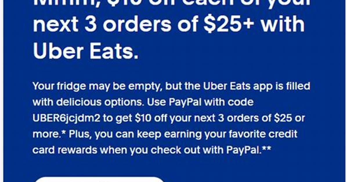 Does Uber Eats Take Paypal?