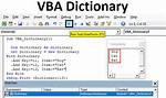 Does Vba Have Dictionary Structure?