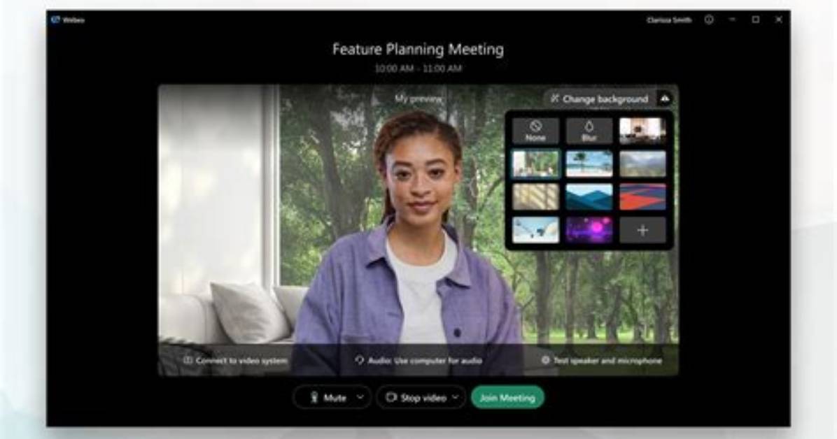 Does Webex Have Backdrops?