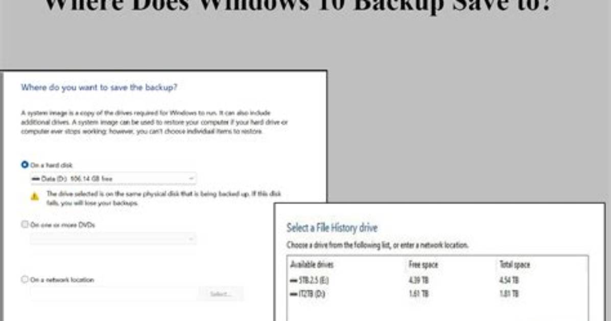 Does Windows 10 Backup Save Programs?