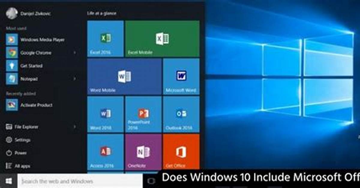 Does Windows 10 Include Office?