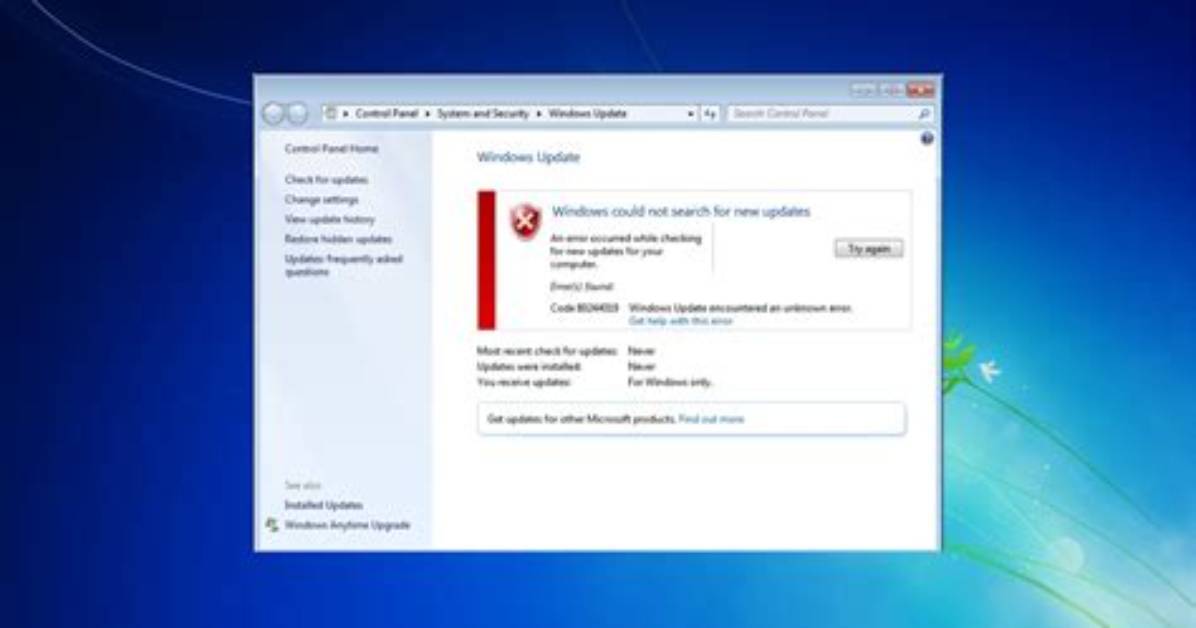 Does Windows 7 Update Delete?