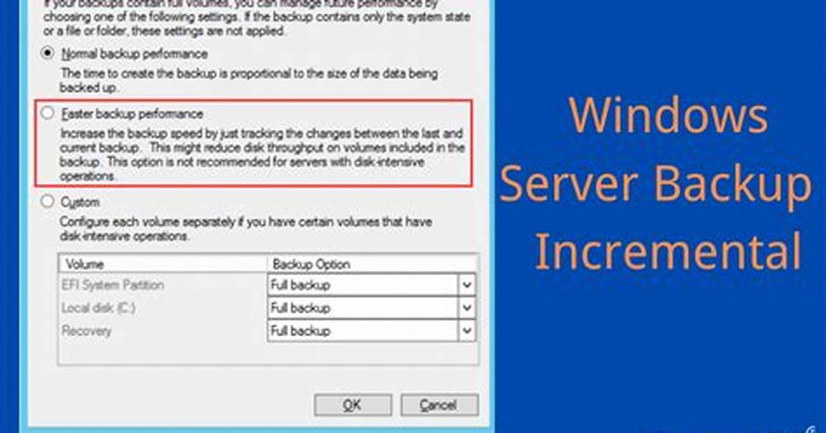 Does Windows Server Backup Do Incremental?