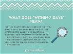Does Within Include the First Day?
