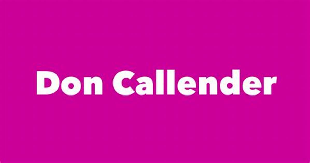 Don Callender