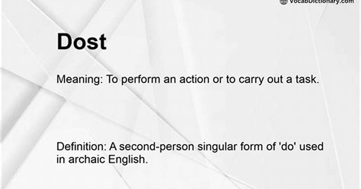 Dost Meaning