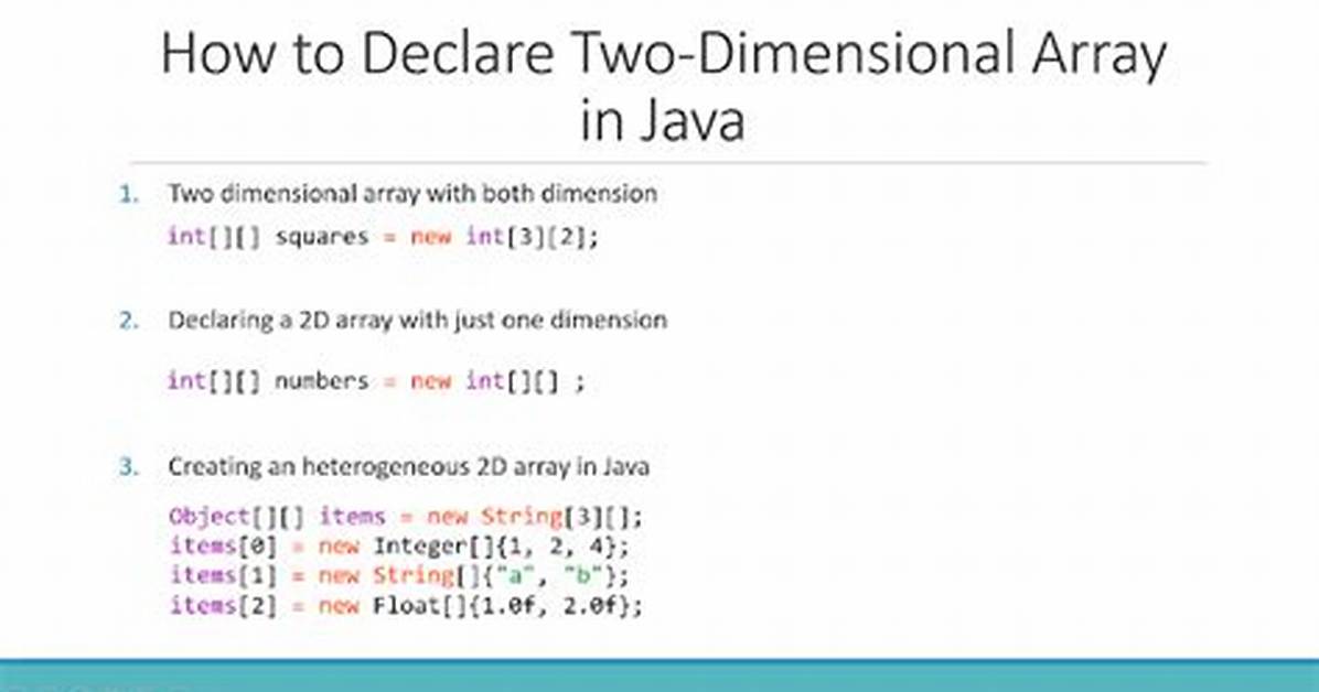 Double Array Initialization in Java
