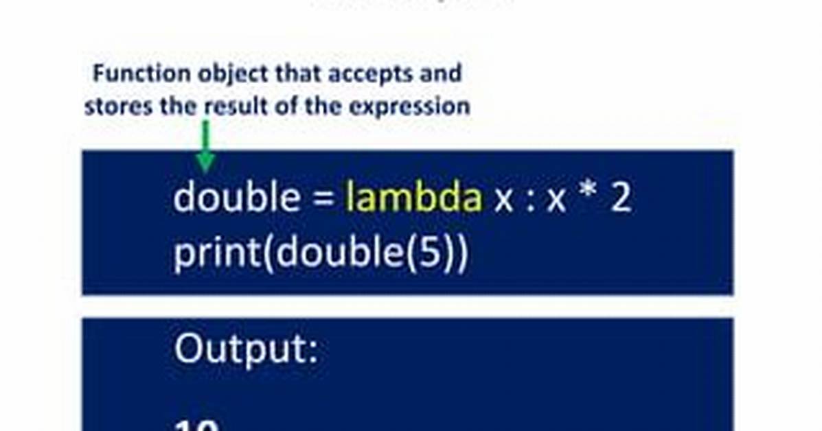 Double-Lambda Python