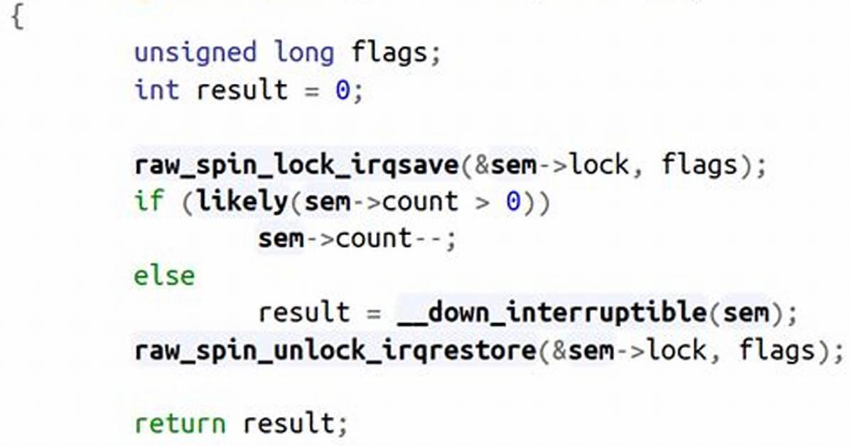 Down_Interruptible in Linux