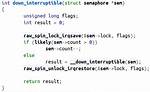 Down_Interruptible in Linux