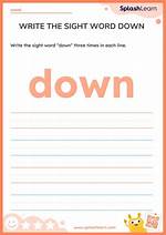___ Down (Write Hurriedly)