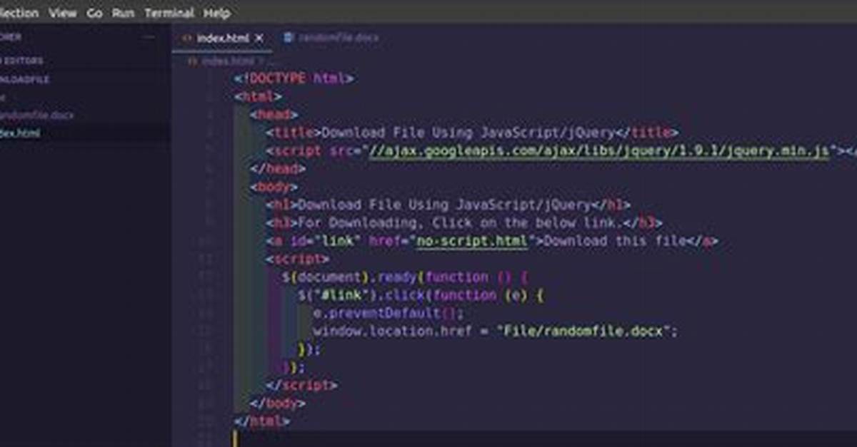 Download File Using Javascript/jQuery