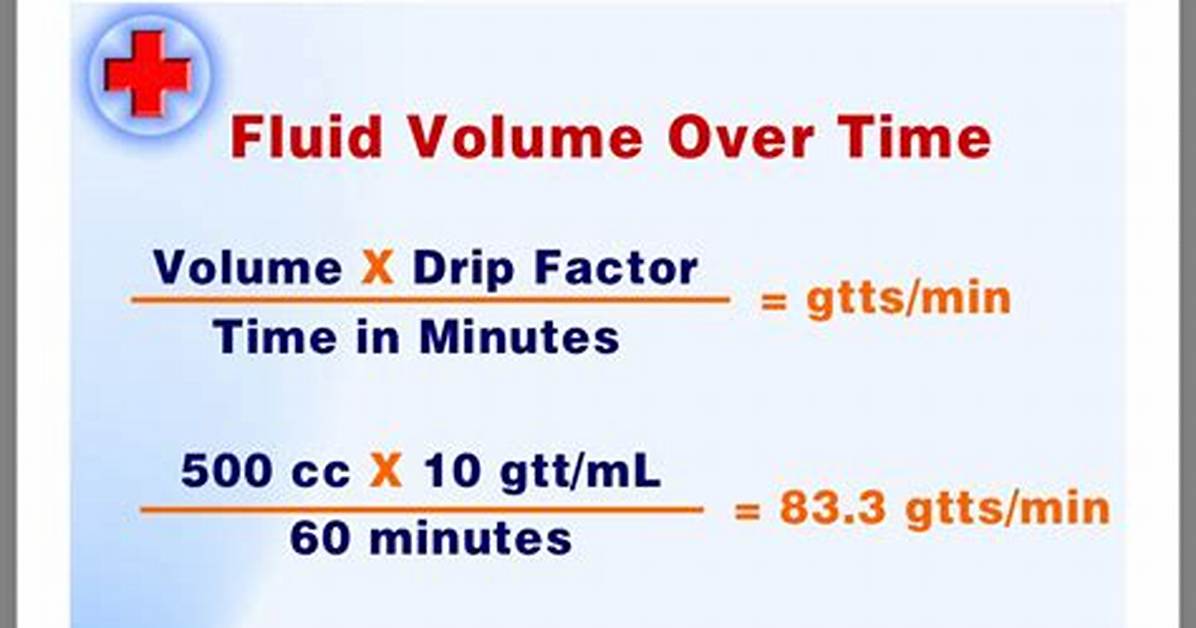 Drip Rate Formulas