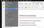 Drop-Down Menu Between File and View