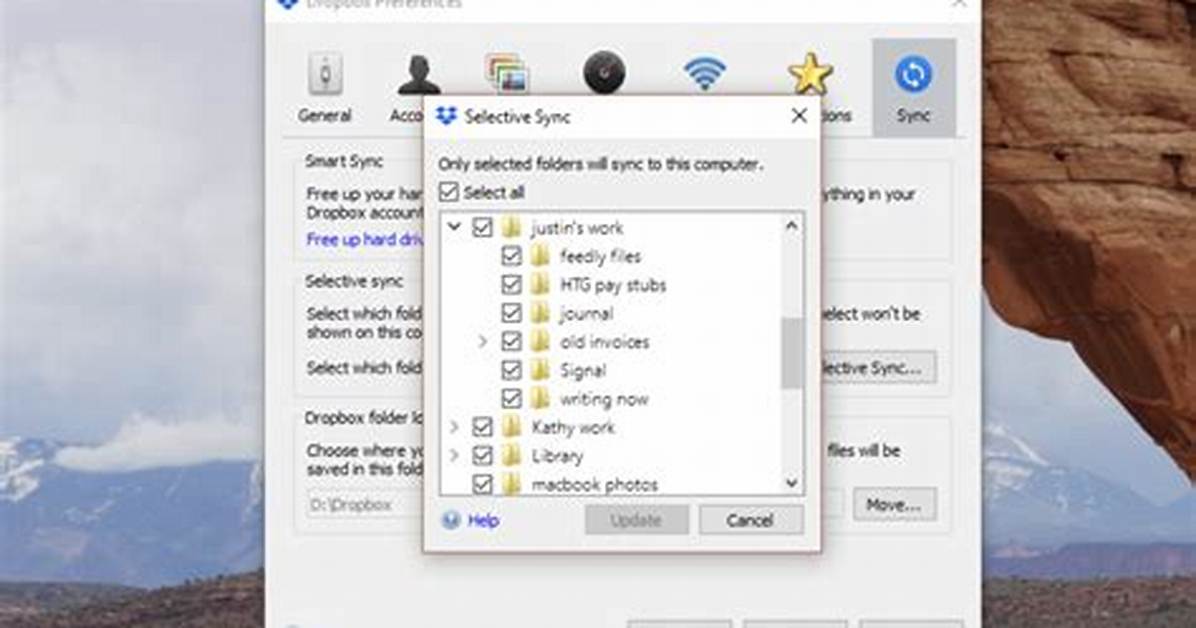 Dropbox Selective Sync
