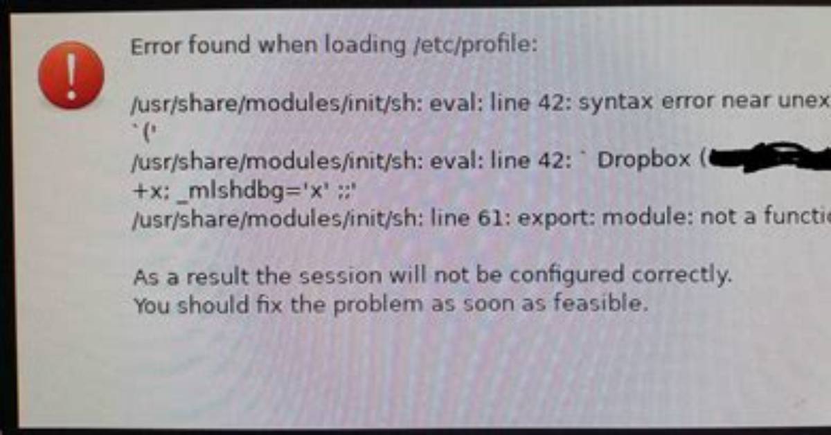 Dropbox Syntax Error