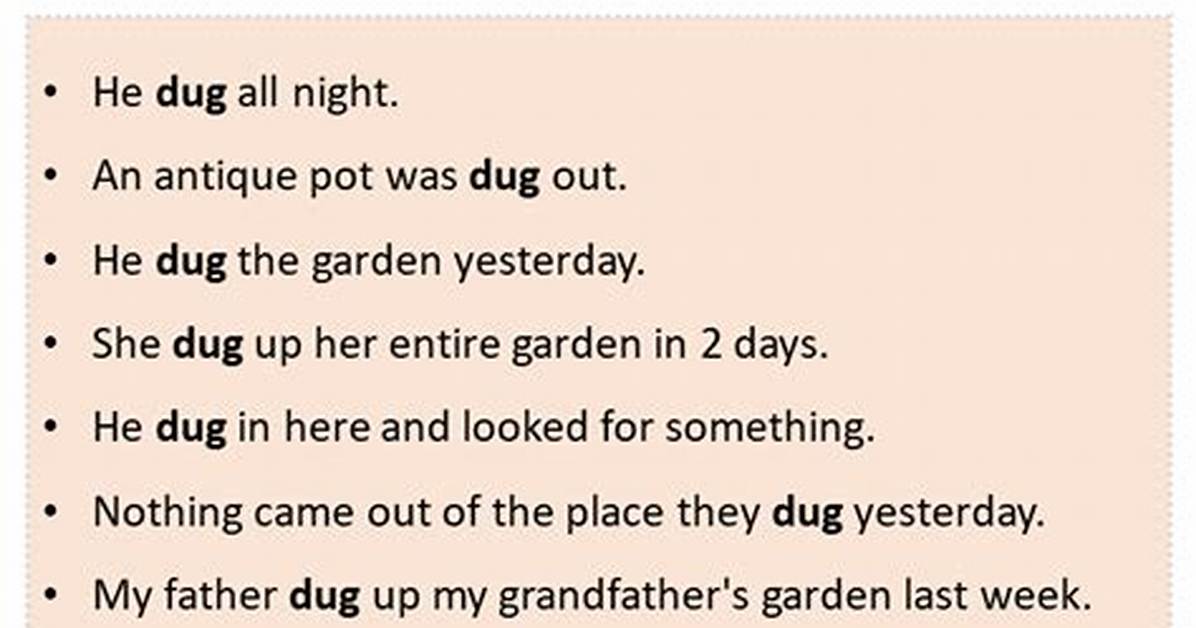 Dug Meaning