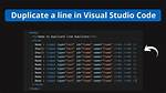 Duplicate Line in Visual Studio Code