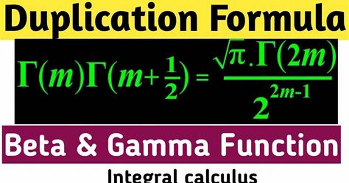 Duplication Formula for Gamma Function