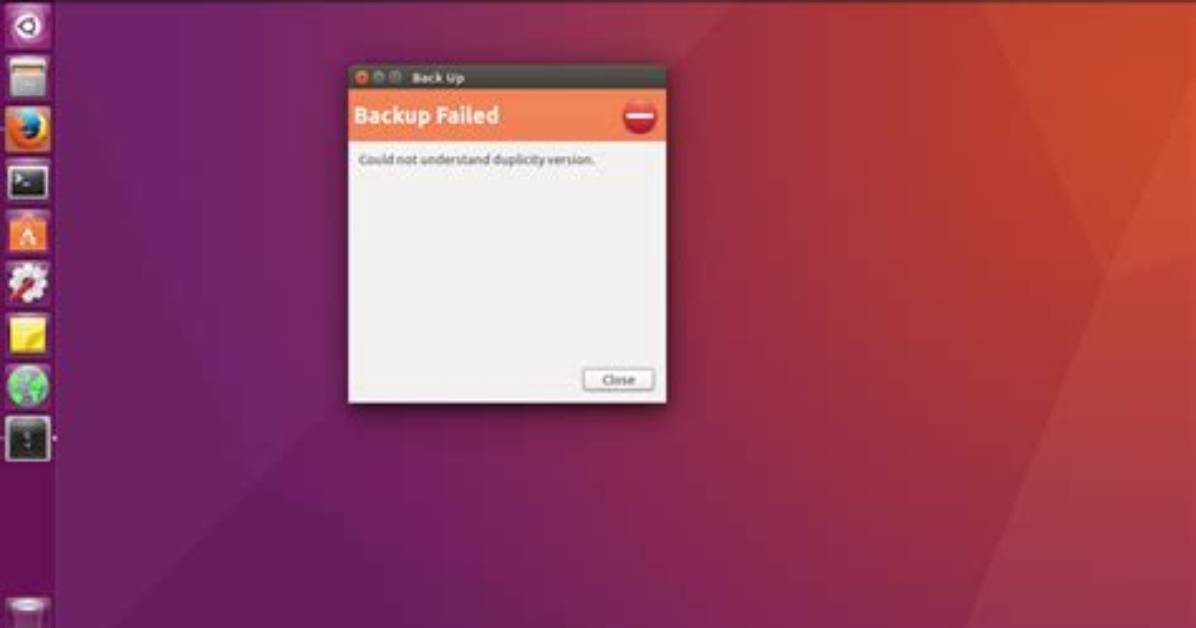 Duplicity Error Message When Backing Up