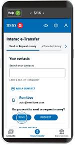 E Transfer Limit Bmo