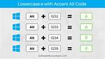 E with Accent Alt Code