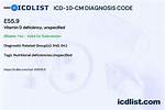 E55 9 Diagnosis Code