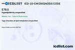 E78.5 Diagnosis Code