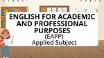 Eapp Subject