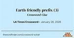 Earth-Friendly Prefix