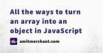 Easy Way to Turn Javascript Array into Comma-Separated List?