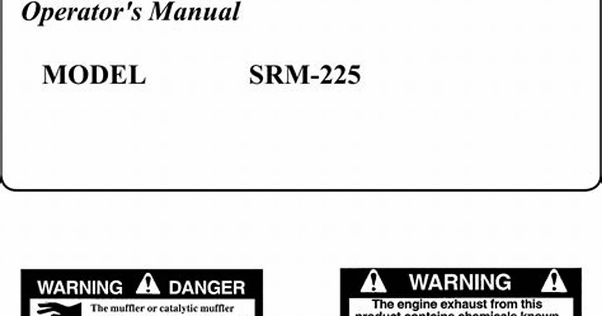 Echo Srm 225 Manual