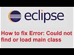Eclipse "Error: Could Not Find or Load Main Class"