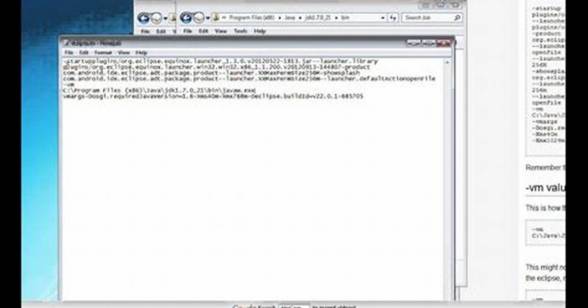 Eclipse Won't Start - No Java Virtual Machine Was Found