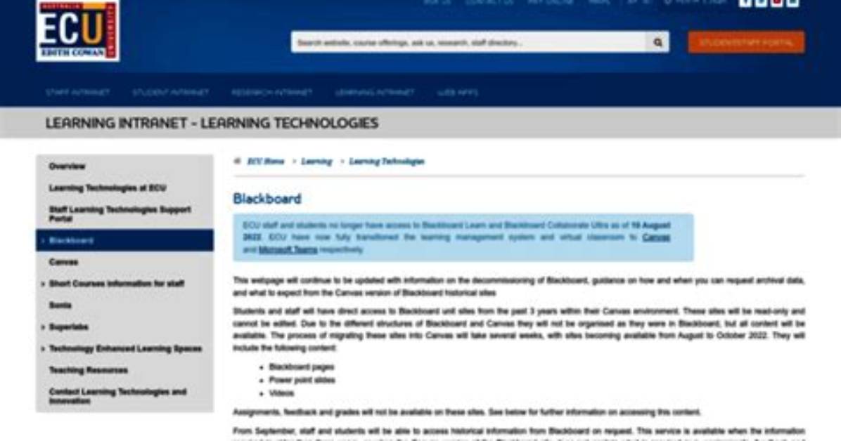 Ecu Blackboard