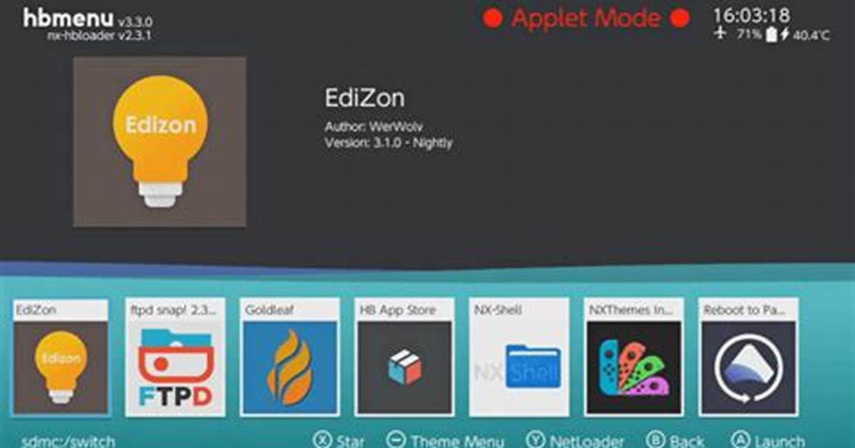 Edizon Switch - Gamebrew
