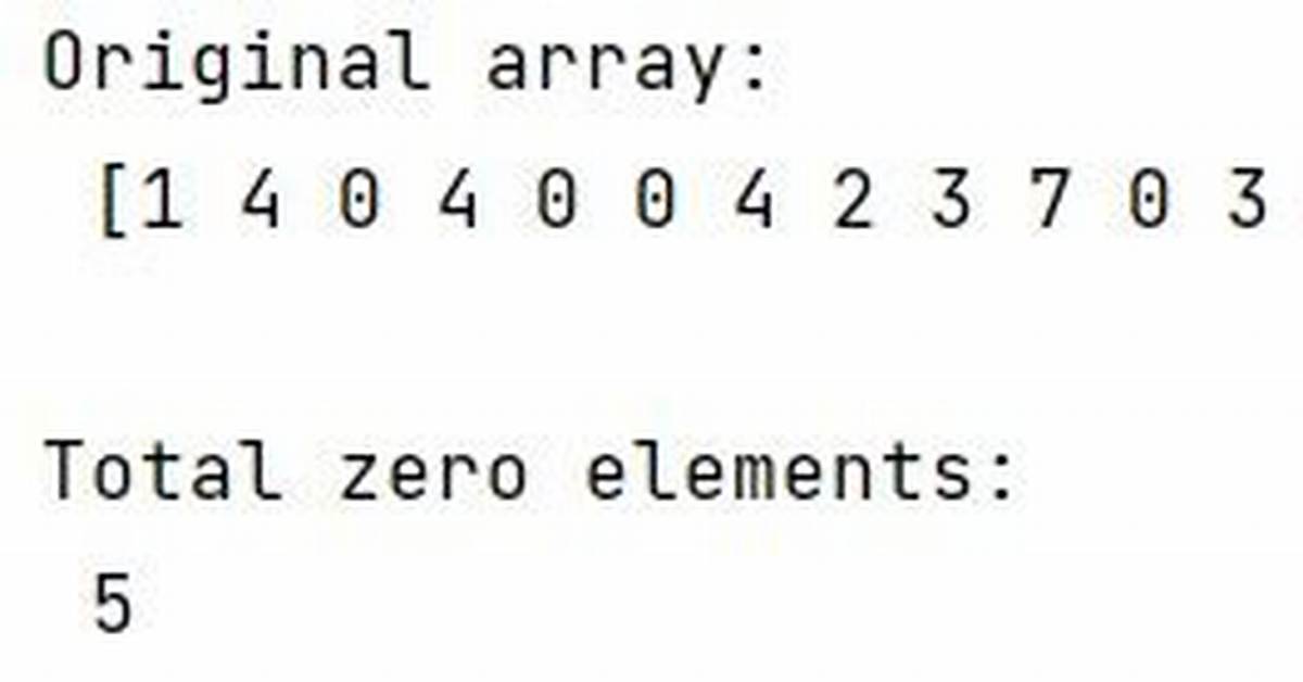 Efficiently Count Zero Elements in Numpy Array?
