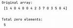 Efficiently Count Zero Elements in Numpy Array?