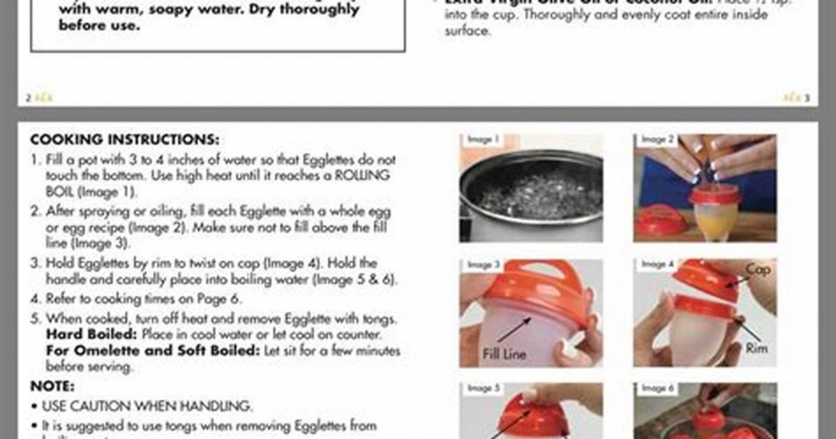 Egglettes Instructions