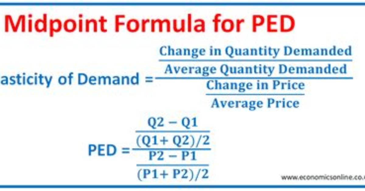 Elasticity Midpoint Formula