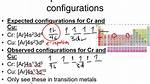 Electron Configuration Exceptions