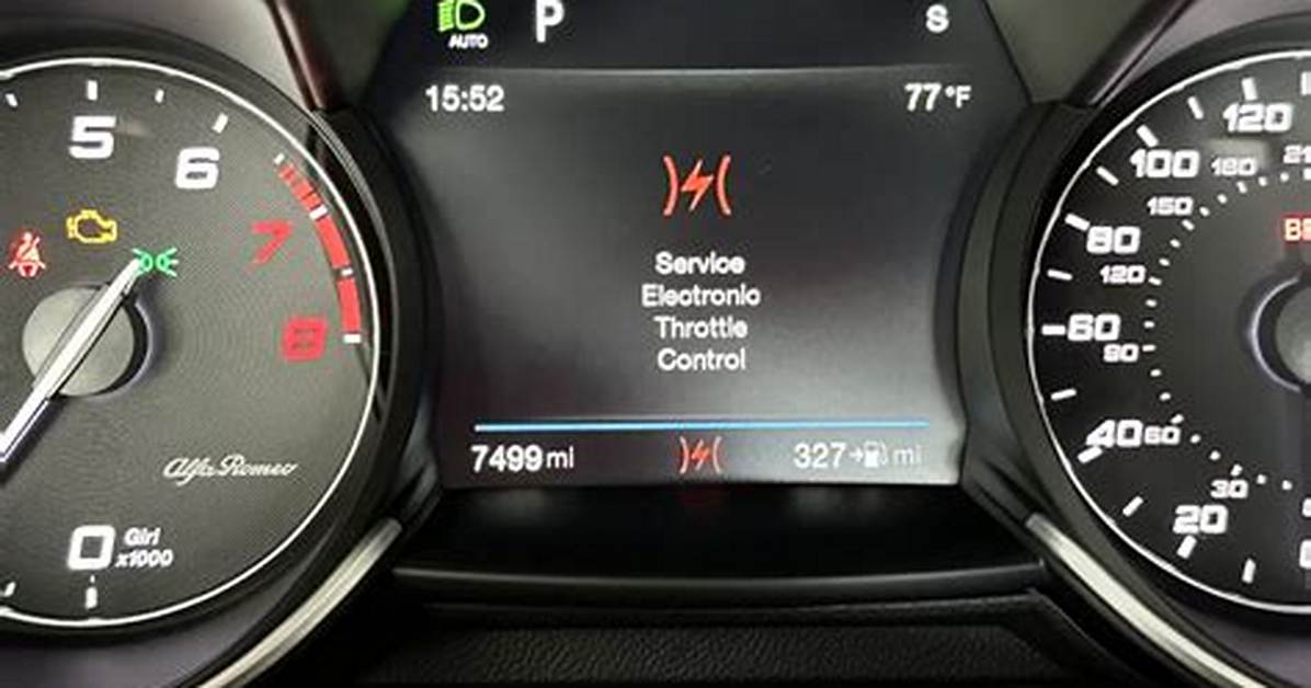 Electronic Throttle Control Light